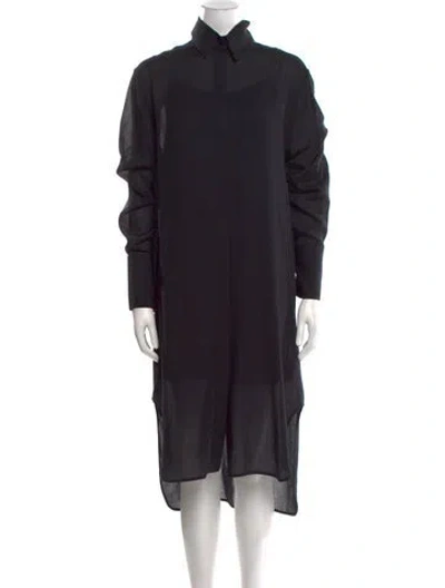 Pre-owned The Row Sarasota Midi Length Dress In Blue