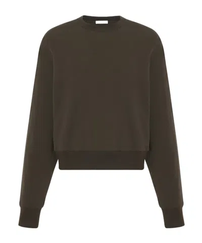 The Row Saston Cotton And Cashmere Sweatshirt In Black