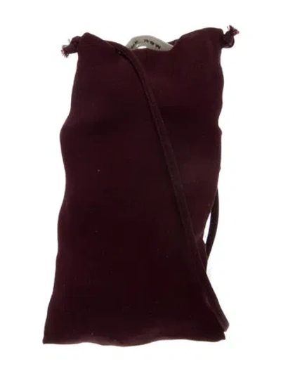 Pre-owned The Row Satin Bucket Bag In Burgundy