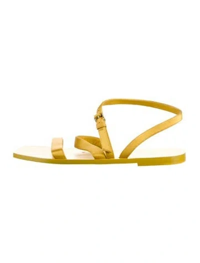 Pre-owned The Row Satin Sandals In Yellow