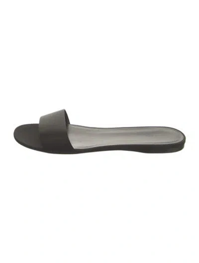Pre-owned The Row Satin Slides In Grey
