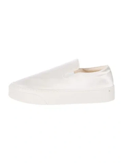 Pre-owned The Row Satin Sneakers In Neutral