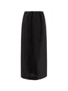 The Row Saul Cotton And Silk Long Skirt