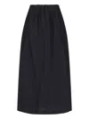 The Row 'saul' Cotton And Silk Maxi Skirt In Black