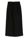The Row Saul Cotton And Silk Long Skirt In Black