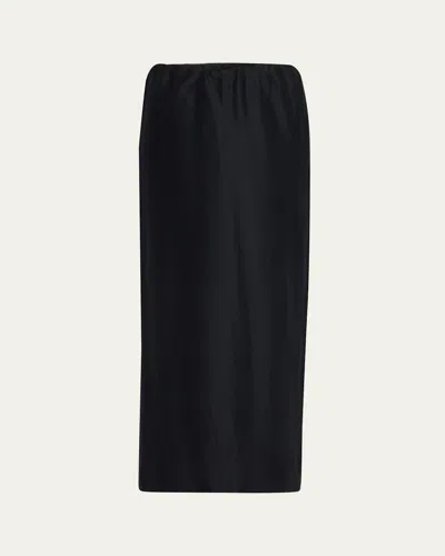 The Row Saul Maxi Skirt With Pockets In Black