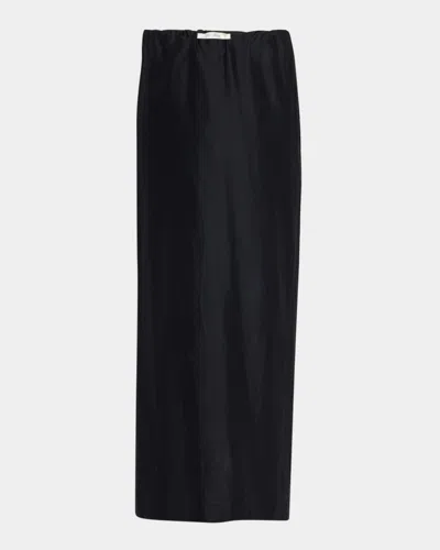 The Row Saul Maxi Skirt With Pockets In Black
