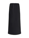 The Row Saul Midi Skirt In Black