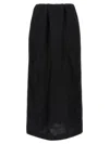 The Row Saul Cotton And Silk Long Skirt In Black