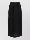 The Row Saul Cotton And Silk Long Skirt In Black