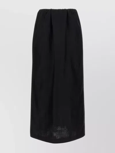 The Row 'saul' Skirt With Back Slit And Elastic Waistband