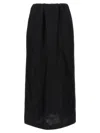 The Row Saul Cotton And Silk Long Skirt In Black