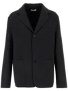 The Row Charcoal Flannel Savia Blazer In Grey