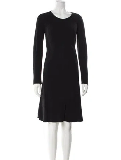 Pre-owned The Row Scoop Neck Knee-length Dress In Black