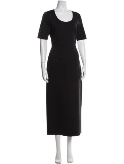 Pre-owned The Row Scoop Neck Long Dress In Black