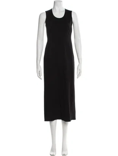 Pre-owned The Row Scoop Neck Long Dress In Black