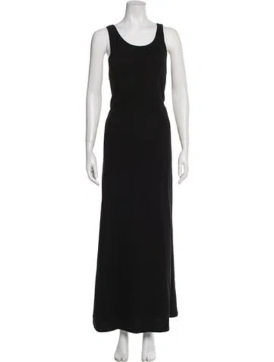 Pre-owned The Row Scoop Neck Long Dress In Black