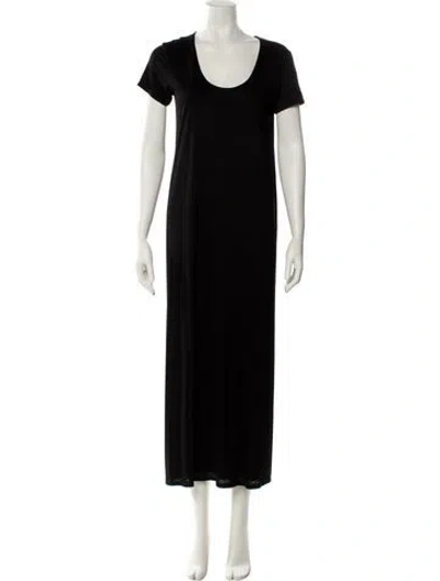 Pre-owned The Row Scoop Neck Long Dress In Black