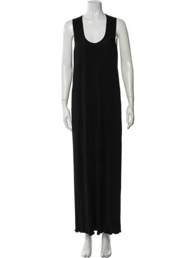 Pre-owned The Row Scoop Neck Long Dress In Black