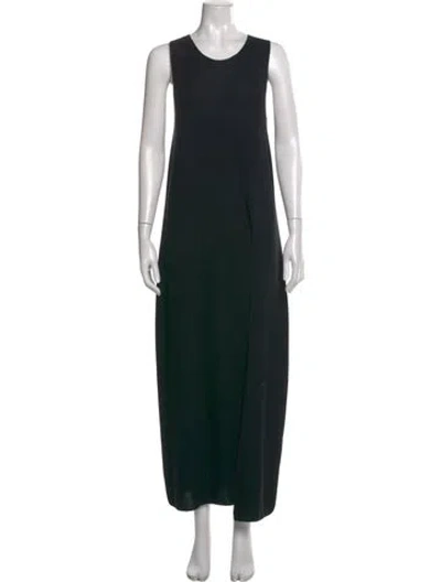 Pre-owned The Row Scoop Neck Long Dress In Black