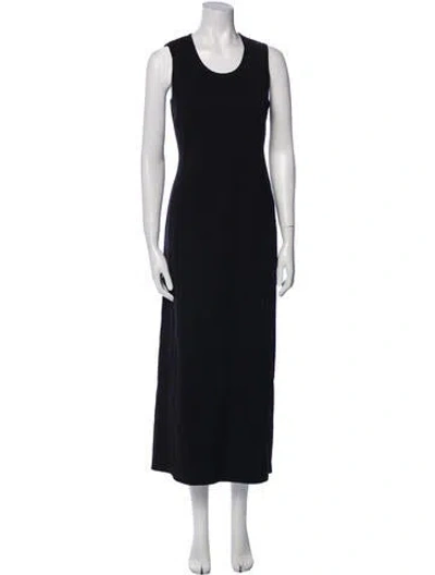Pre-owned The Row Scoop Neck Long Dress In Black