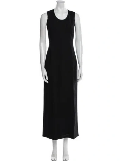 Pre-owned The Row Scoop Neck Long Dress In Black