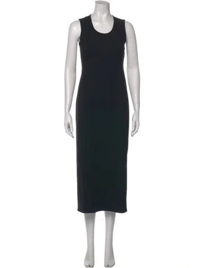Pre-owned The Row Scoop Neck Long Dress In Black