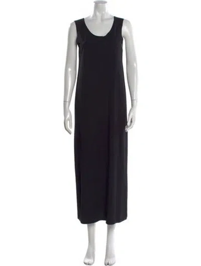 Pre-owned The Row Scoop Neck Long Dress In Black