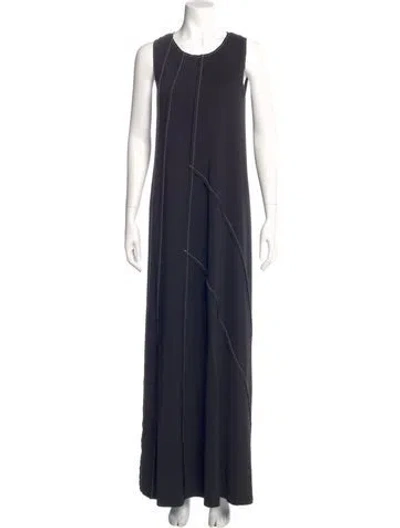 Pre-owned The Row Scoop Neck Long Dress In Blue