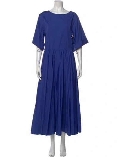 Pre-owned The Row Scoop Neck Long Dress In Blue