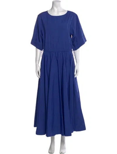 Pre-owned The Row Scoop Neck Long Dress In Blue