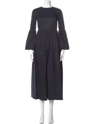 Pre-owned The Row Scoop Neck Long Dress In Gray