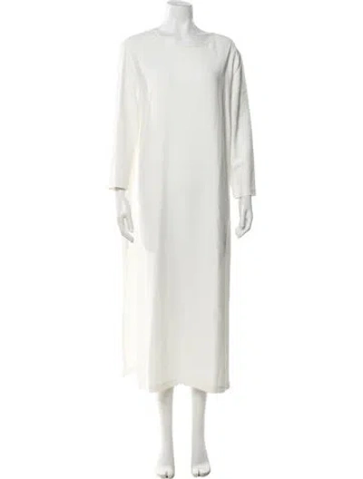 Pre-owned The Row Scoop Neck Long Dress In Neutral