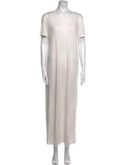 Pre-owned The Row Scoop Neck Long Dress In White
