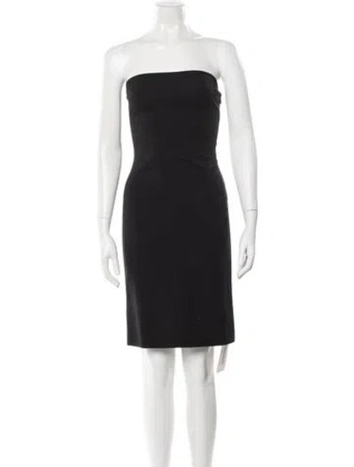 Pre-owned The Row Scoop Neck Midi Length Dress In Black