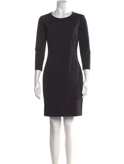 Pre-owned The Row Scoop Neck Mini Dress In Black