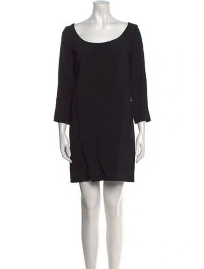 Pre-owned The Row Scoop Neck Mini Dress In Black