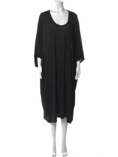 Pre-owned The Row Scoop Neck Mini Dress In Black