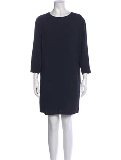 Pre-owned The Row Scoop Neck Mini Dress In Black