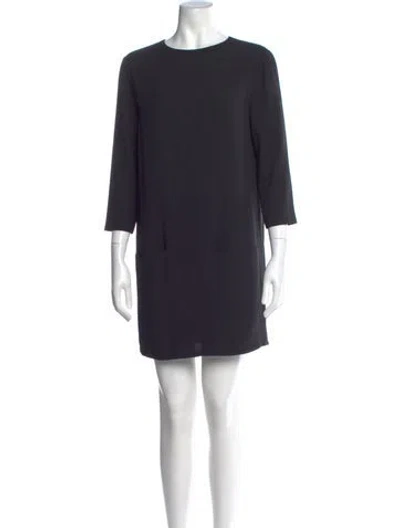 Pre-owned The Row Scoop Neck Mini Dress In Black