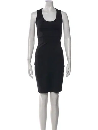 Pre-owned The Row Scoop Neck Mini Dress In Black