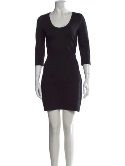 Pre-owned The Row Scoop Neck Mini Dress In Black