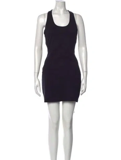 Pre-owned The Row Scoop Neck Mini Dress In Black