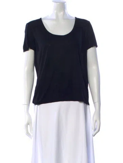 Pre-owned The Row Scoop Neck Short Sleeve T-shirt In Black