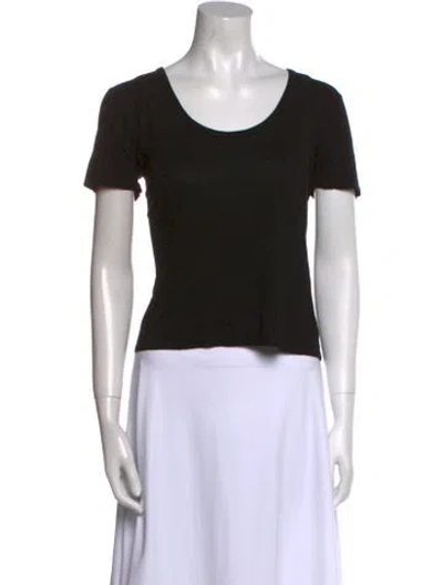 Pre-owned The Row Scoop Neck Short Sleeve T-shirt In Black