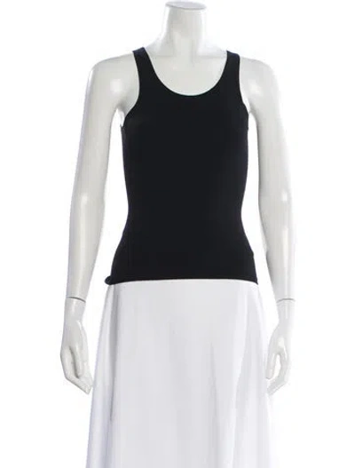Pre-owned The Row Scoop Neck Sleeveless Top In Black