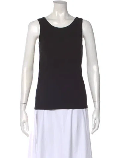Pre-owned The Row Scoop Neck Sleeveless Top In Black