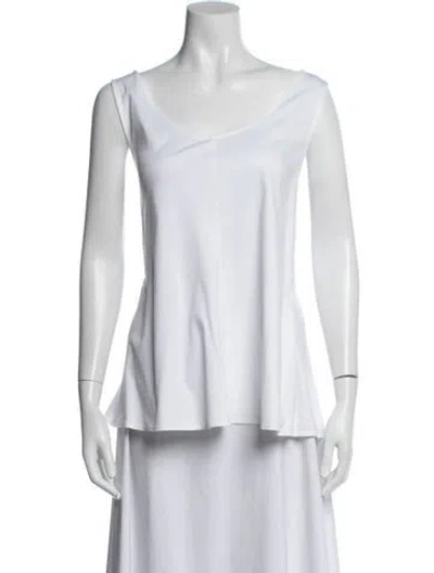 Pre-owned The Row Scoop Neck Sleeveless Top In Neutral