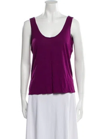 Pre-owned The Row Scoop Neck Sleeveless Top In Purple