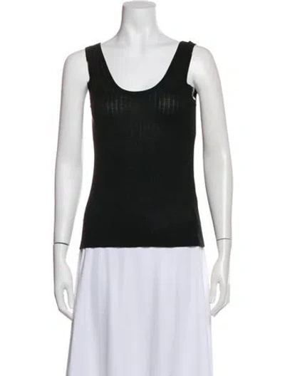 Pre-owned The Row Scoop Neck Sleeveless Top W/ Tags In Black